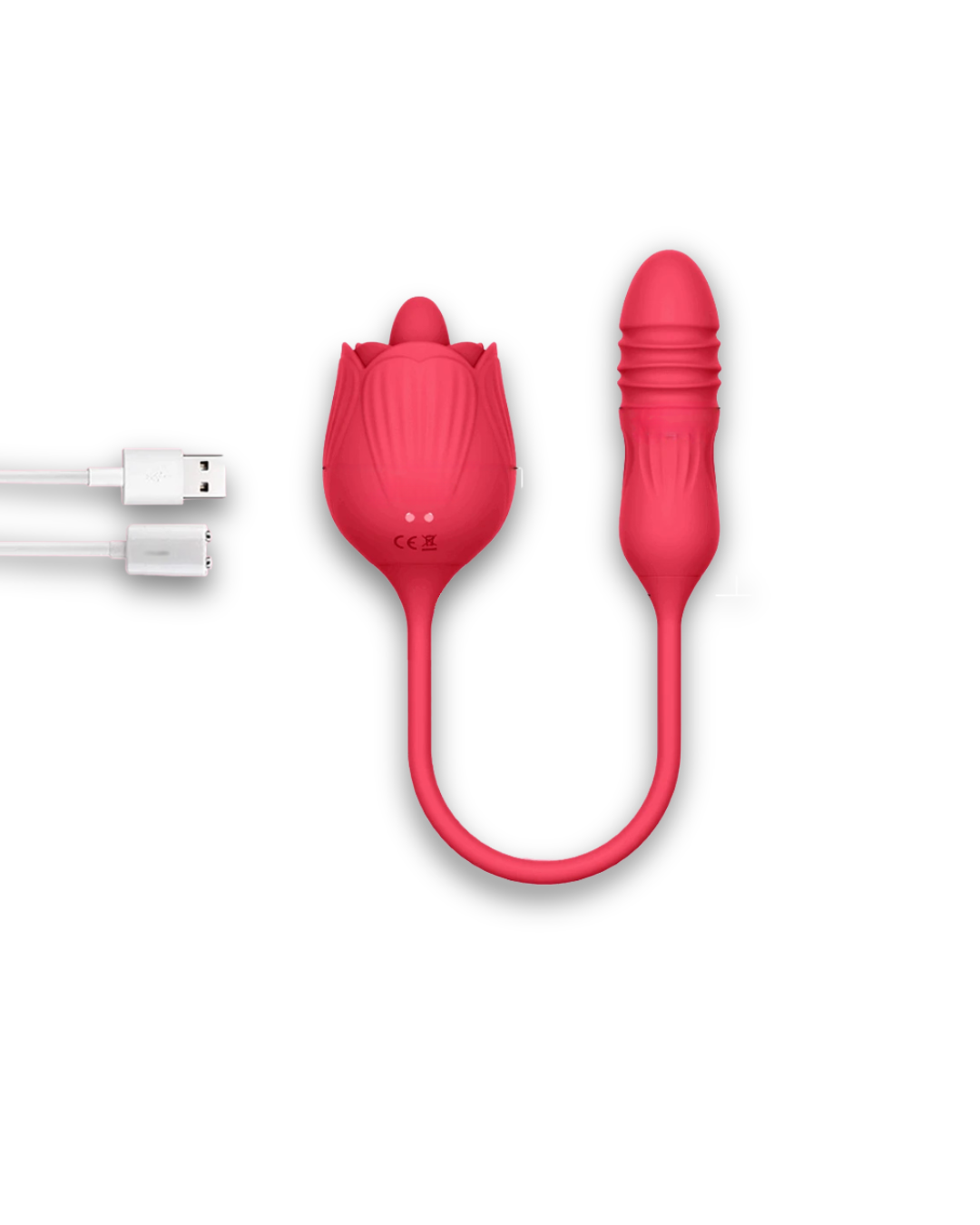 Dream Rose 2 in 1 Clitoral Stimulator With Thrusting Egg Vibrator