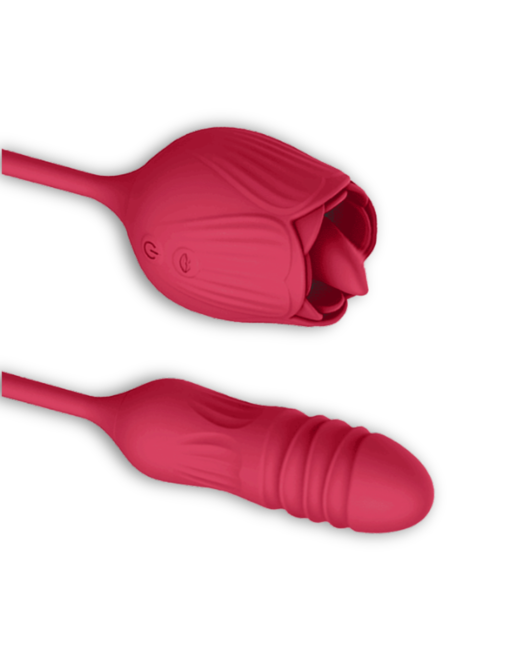 Dream Rose 2 in 1 Clitoral Stimulator With Thrusting Egg Vibrator