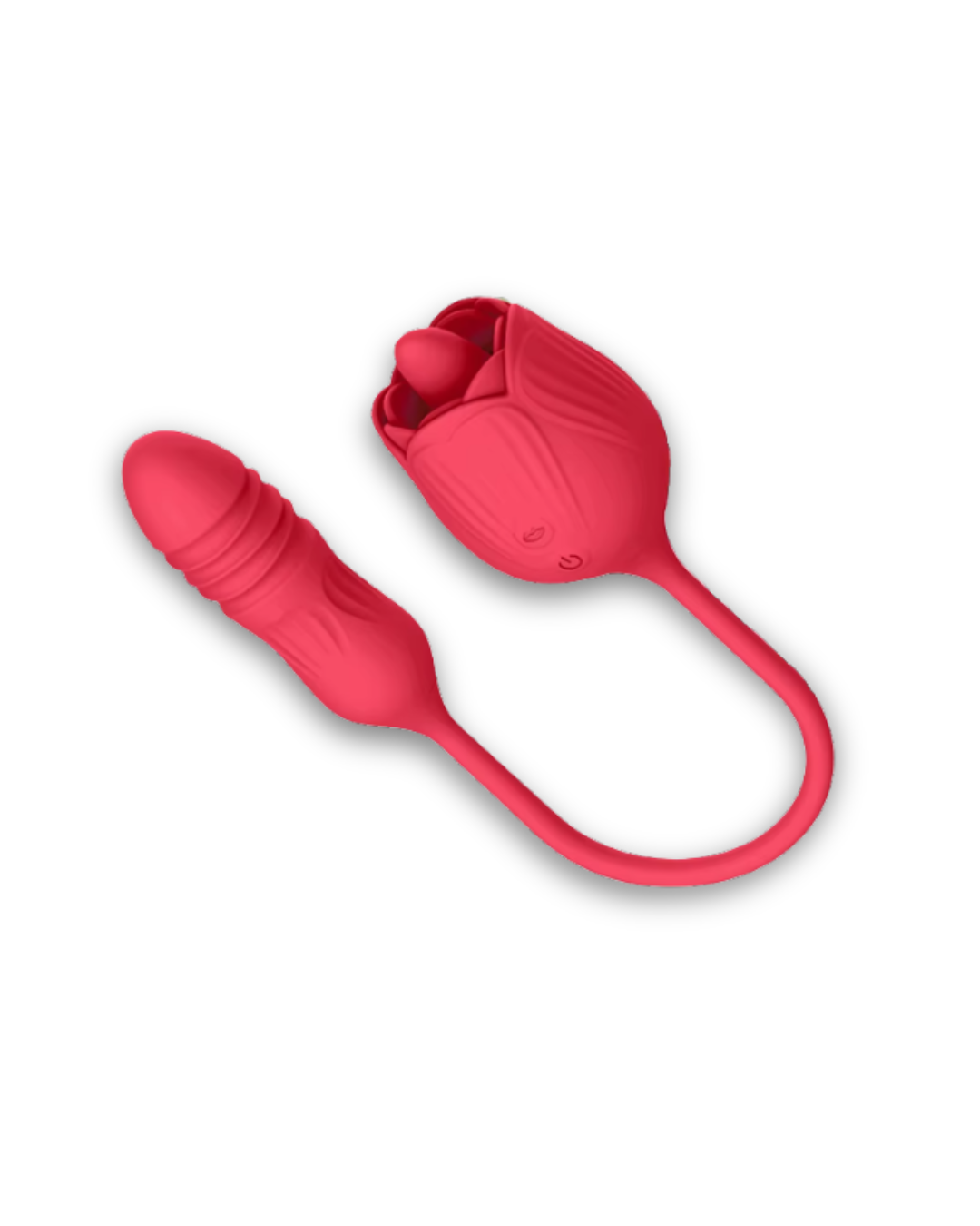 Dream Rose 2 in 1 Clitoral Stimulator With Thrusting Egg Vibrator